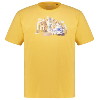 T-Shirt mit Motiv-Print gelb_541 | 4XL