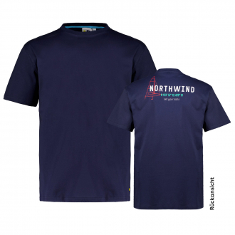 T-Shirt mit Rückenprint "Northwind" dunkelblau_547 | 3XL