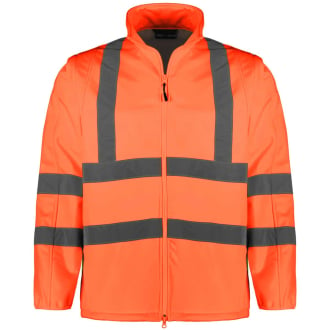 Funktionale Warnschutzjacke mit abtrennbaren Ärmeln orange_200 | 3XL