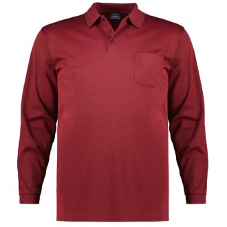 Pflegeleichtes Poloshirt "Soft Knit" weinrot_060 | 3XL