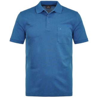 Poloshirt mit Pima-Baumwolle blau_765/40 | 8XL