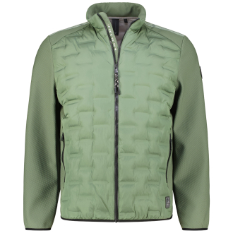 Steppjacke im Materialmix, wasser- und windabweisend oliv_362 | 4XL