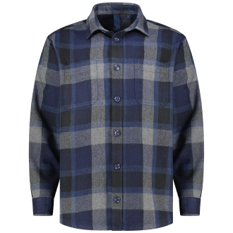 Hemdjacke aus Wollmischung blau_145 | 3XL