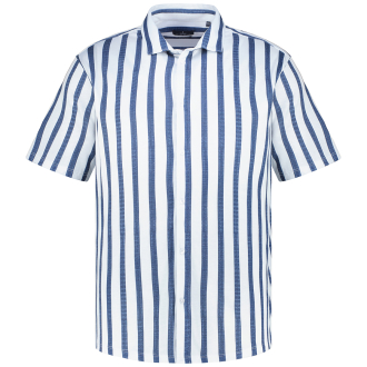 Pflegeleichtes Freizeithemd "Soft Knit" blau/weiß_970 | 3XL