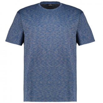 Meliertes T-Shirt, pflegeleicht blau_707 | 4XL