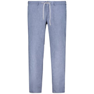 Chinos aus Leinenmischung, mit Dehnbund blau_25 | 60