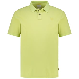 Poloshirt mit Garment-Dye-Färbung oliv_33 | 3XL