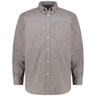 Freizeithemd mit Garment-Dye-Färbung grau_08 | 3XL