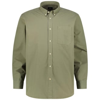 Freizeithemd mit Garment-Dye-Färbung grün_34 | 3XL