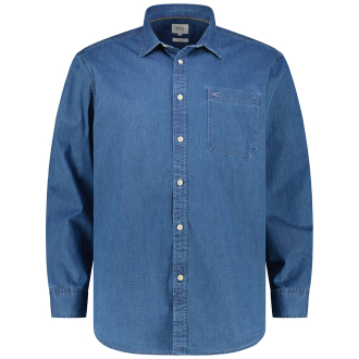 Freizeithemd mit Indigo-Färbung dunkelblau_48 | 3XL