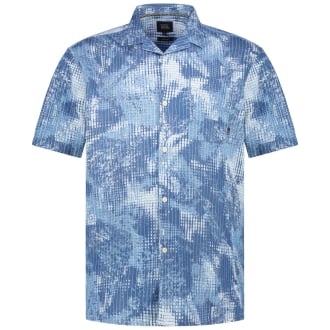 Freizeithemd mit Indigo-Färbung dunkelblau_48 | 3XL