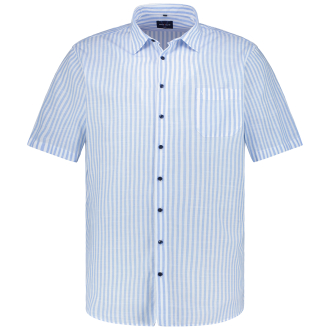 Freizeithemd mit Lyocell blau_11 | XXL