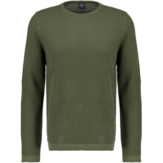 Pullover aus Baumwolle mit Struktur oliv_7940 | 3XL