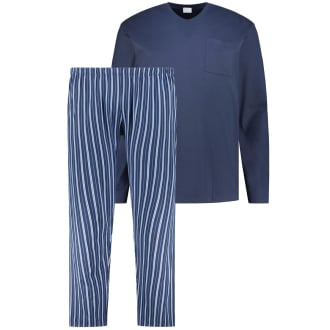 Schlafanzug aus Baumwolle royalblau_668 | 3XL
