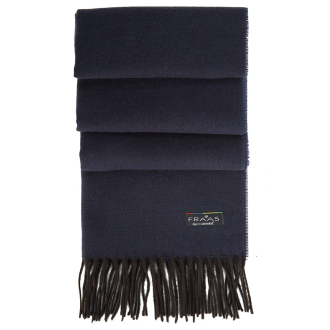 Ultraweicher Schal mit Fransen, extralang dunkelblau_590 | One Size