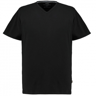 Basic-T-Shirt mit Elasthan schwarz_10906 | 3XL