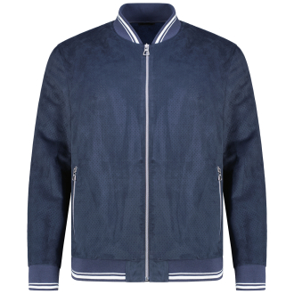 Blousonjacke in Leder-Optik marine_0811 | 62