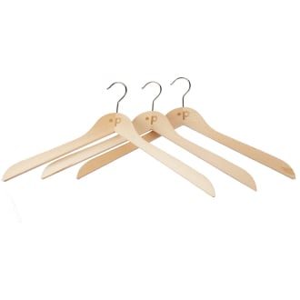 Holz-Kleiderbügel, 3er-Pack natur_NATUR | One Size