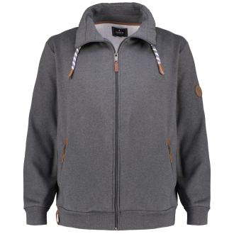 Sweatjacke mit Stehkragen anthrazit_019 | 5XL
