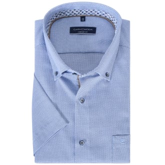 Businessehemd, kurzarm, bügelfrei blau_100 | 46