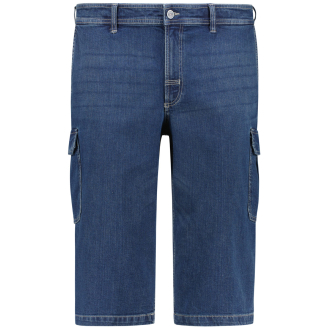 Capri-Bermudas mit Cargo-Taschen / 3/4 lange Jeans-Bermudas mit Cargo-Taschen dunkelblau_4310 | 62