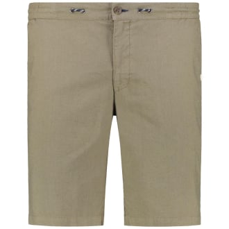 Chino-Shorts mit Leinen oliv_1900 | 62