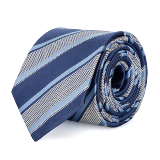 Krawatte aus Seide blau/weiß_16 | One Size