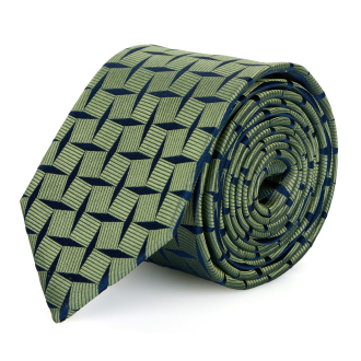 Krawatte aus Seide grün_40 | One Size