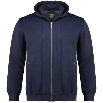 Kapuzenjacke aus Sweat- und Strickmaterial marine_070 | 3XL