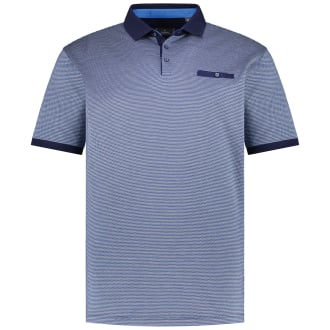 Poloshirt aus merzerisierter Baumwolle dunkelblau_701 | 3XL