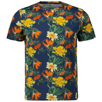 T-Shirt mit Allover-Print jeansblau_900 | 6XL