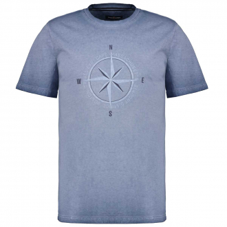 T-Shirt aus reiner Baumwolle jeansblau_147/43 | 4XL