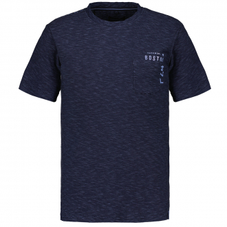 T-Shirt mit Garment-Dye-Färbung blau_175 | 5XL