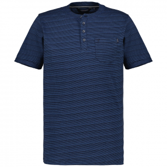 T-Shirt aus Baumwoll-Stretch blau_105/40 | 3XL
