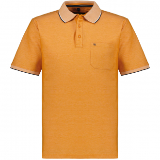 Poloshirt "Easy Care" in Two-Tone-Optik orange_466 | 3XL