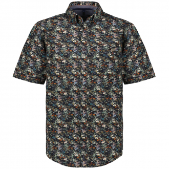 Freizeithemd mit Tropical-Print blau/grün_300/4060 | XXL