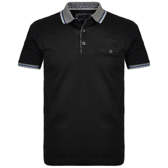 Poloshirt aus mercerisiertem Baumwoll-Jersey schwarz_009 | 3XL