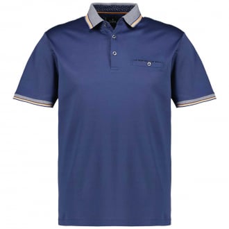 Poloshirt aus mercerisiertem Baumwolljersey dunkelblau_079 | 3XL