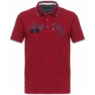 Poloshirt mit Kontrastdetails dunkelrot_964 | 3XL