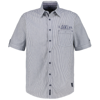 Freizeithemd in Seersucker-Qualität blau/weiß_100/4020 | XXL