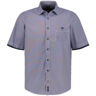 Freizeithemd mit Allover-Print blau/weiß_101/4020 | 5XL