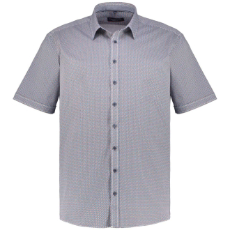 Freizeithemd mit Allover-Print blau/orange_103/4055 | XXL