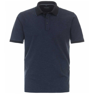 Poloshirt mit Kontrastdetails dunkelblau_175/400 | 5XL