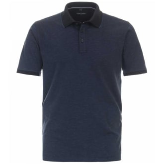 Poloshirt mit Kontrastdetails dunkelblau_175/400 | 5XL