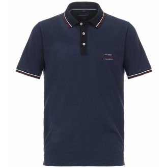 Poloshirt mit Kontrastdetails blau_175 | 5XL