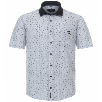 Freizeithemd aus Leinenmischung blau/weiß_100/4020 | 7XL