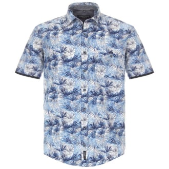 Freizeithemd im Short Style blau/weiß_100/4020 | XXL