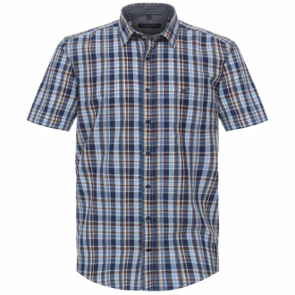 Freizeithemd in Seersucker-Qualität blau/weiß_100/4020 | XXL