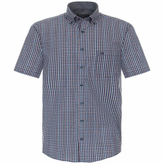 Kariertes Freizeithemd aus Biobaumwolle blau/rot_400/4050 | 6XL