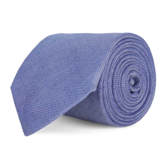 Krawatte aus Baumwollmischung blau_16/40 | One Size